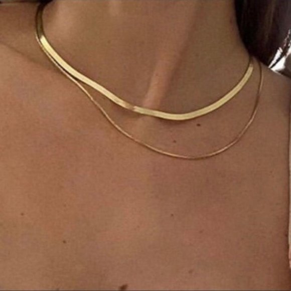 New Gold plated Boho Double Layer Necklace - Picture 6 of 6